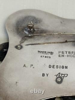 Jean Aro Broch Pendant Sterling Silver Made In Israel