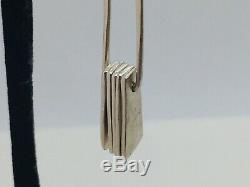 Jill Platner Vintage Sterling Silver Hand Made Long Unusual Dangle Earrings