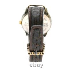 John Hardy Sterling Silver DOTS Collection Leather Strap Watch 4874