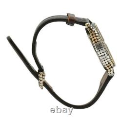 John Hardy Sterling Silver DOTS Collection Leather Strap Watch 4874