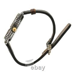 John Hardy Sterling Silver DOTS Collection Leather Strap Watch 4874