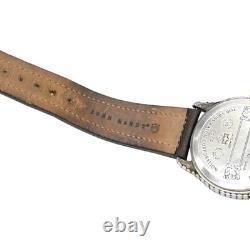 John Hardy Sterling Silver DOTS Collection Leather Strap Watch 4874