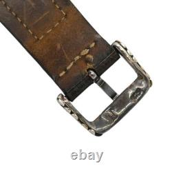 John Hardy Sterling Silver DOTS Collection Leather Strap Watch 4874