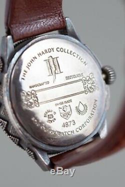John Hardy Watch, Sterling silver hand made watch, Swiss Watch Corp. Excellent