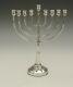 Judaica Made In Israel Sterling Silver Filigree Menorah 8.5 Vintage