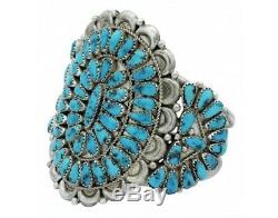 Justin Wilson, Bracelet, Cluster, Sleeping Beauty Turquoise, Navajo Made, 7 in