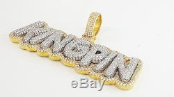 KINGPIN Design custom made Bubble letter pendant only 925 sterling silver 5inch