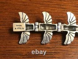 Kabana Sterling Vintage Tribal Totem Tiki Thunderbird bracelet made in NM USA