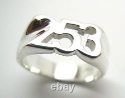 Kaedesigns, Custom Made Sterling Silver Large Ring With Your Choice Of 3 Numbers