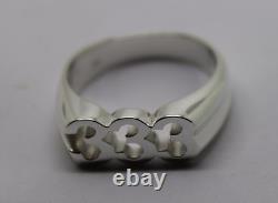 Kaedesigns, Custom Made Sterling Silver Large Ring With Your Choice Of 3 Numbers