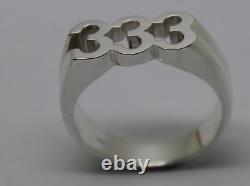 Kaedesigns, Custom Made Sterling Silver Large Ring With Your Choice Of 3 Numbers