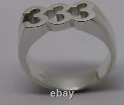 Kaedesigns, Custom Made Sterling Silver Large Ring With Your Choice Of 3 Numbers