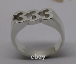 Kaedesigns, Custom Made Sterling Silver Large Ring With Your Choice Of 3 Numbers