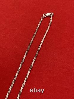 Kay Seurat Artisan Made Sterling Silver 925 Pendant & Italy Rope Chain Necklace