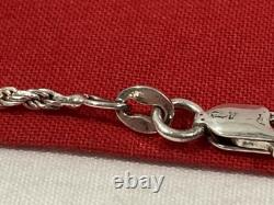 Kay Seurat Artisan Made Sterling Silver 925 Pendant & Italy Rope Chain Necklace