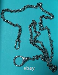 KeeeART Sterling Silver 35.5 Rolo Link 6.5mm Wallet Chain Necklace Swiss made