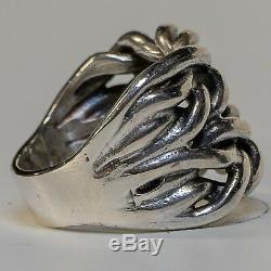 Keeper Ring 925 silver T Z+5 hand made knot biker gothic gypsy feeanddave