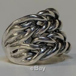 Keeper Ring 925 silver T Z+5 hand made knot biker gothic gypsy feeanddave