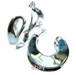 LARGE EXTRAVAGANZA Highly Polished Fancy. 925 Sterling Silver Italy made