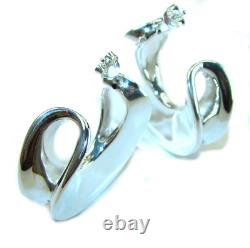 LARGE EXTRAVAGANZA Highly Polished Fancy. 925 Sterling Silver Italy made