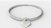 Ladies Russian Bangle With Personalised Heart Made From Sterling Silver