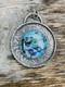 Lampwork Glass Pendant 925 sterling silver ARTISAN MADE beautiful BLUE PENDANT