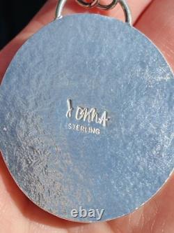 Lampwork Glass Pendant 925 sterling silver ARTISAN MADE beautiful BLUE PENDANT