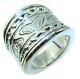 Large Bali made. 925 Sterling Silver handcrafted Ring size 7