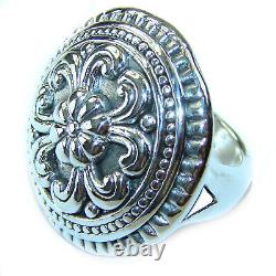 Large Bali made. 925 Sterling Silver handcrafted Ring size 7 1/4