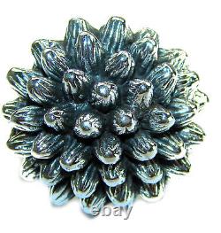 Large Flower Bali made. 925 Sterling Silver handcrafted Ring size 8