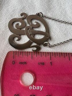 Large Initial Letter B 925 Sterling Silver Necklace Lariat Pendant Custom Made