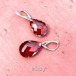 Large Lab Made Color Change Diaspore Earrings Sterling Silver 925