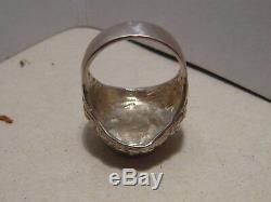 Large Mens Opal Barong Ring sterling silver Any Size (can be made in Gold)