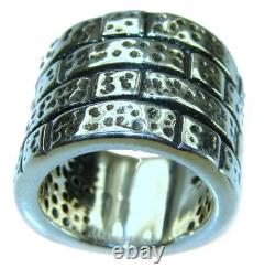 Large Natural Beauty Italy Made Silver Sterling Silver ring size 6