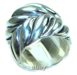 Large Natural Beauty Italy Made Silver Sterling Silver ring size 7