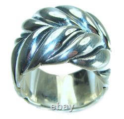 Large Natural Beauty Italy Made Silver Sterling Silver ring size 7
