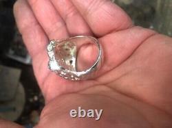 Large Nugget Ring Sterling Silver 925 HEAVY! Available Size 6 up to 16