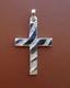 Large Sterling Silver Silver Hand Made Cross 16