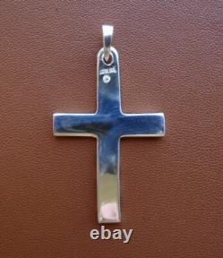 Large Sterling Silver Silver Hand Made Cross 16