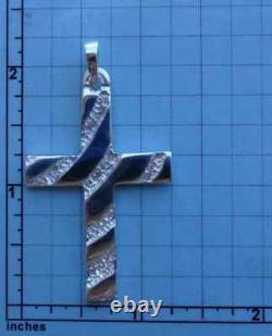Large Sterling Silver Silver Hand Made Cross 16