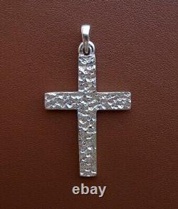 Large Sterling Silver Silver Hand Made Cross 20