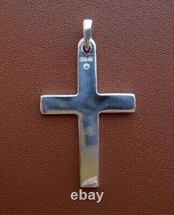 Large Sterling Silver Silver Hand Made Cross 20