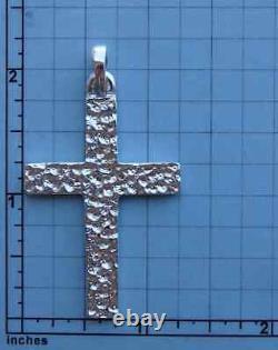 Large Sterling Silver Silver Hand Made Cross 20