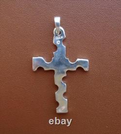 Large Sterling Silver Silver Hand Made Cross 22