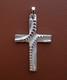Large Sterling Silver Silver Hand Made Cross 23