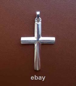Large Sterling Silver Silver Hand Made Cross 24