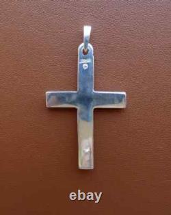Large Sterling Silver Silver Hand Made Cross 24