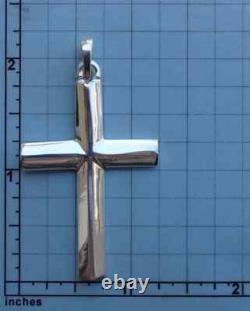 Large Sterling Silver Silver Hand Made Cross 24