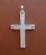 Large Sterling Silver Silver Hand Made Cross 3