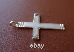 Large Sterling Silver Silver Hand Made Cross 3